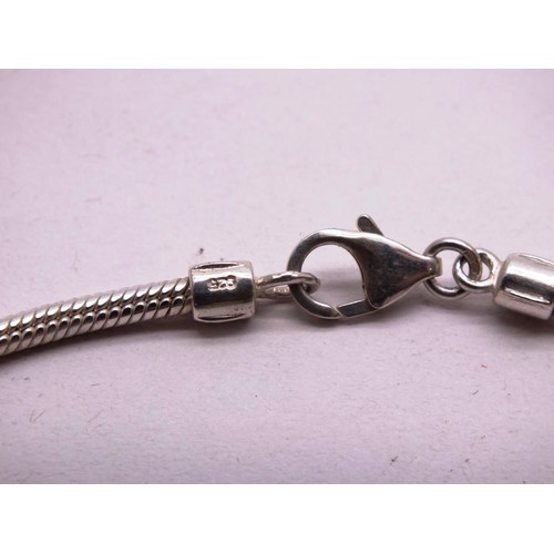 366 - TWO SILVER CHARM BRACELETS