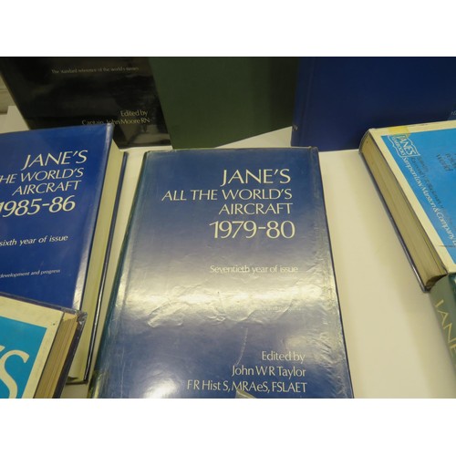 546 - LARGE QUANTITY OF LLOYDS SHIPPING REGISTERS AND JANES MILITARY SHIPPING AND AIRCRAFT BOOKS