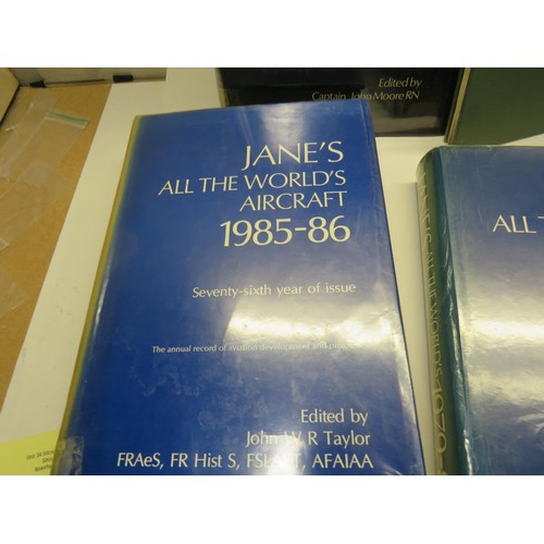 546 - LARGE QUANTITY OF LLOYDS SHIPPING REGISTERS AND JANES MILITARY SHIPPING AND AIRCRAFT BOOKS