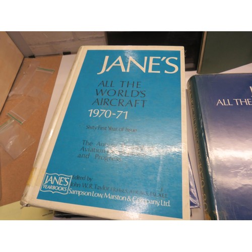 546 - LARGE QUANTITY OF LLOYDS SHIPPING REGISTERS AND JANES MILITARY SHIPPING AND AIRCRAFT BOOKS