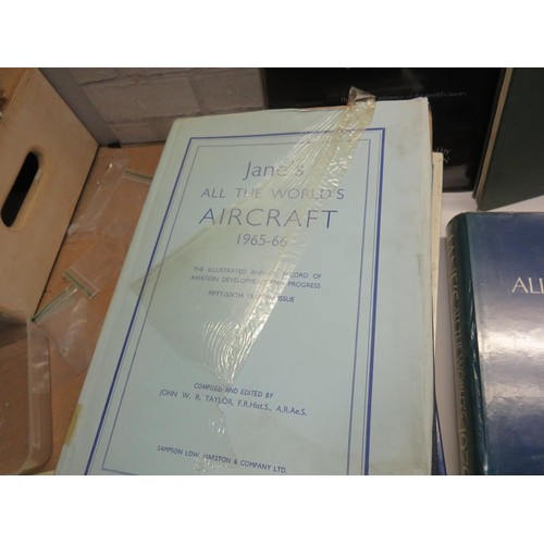 546 - LARGE QUANTITY OF LLOYDS SHIPPING REGISTERS AND JANES MILITARY SHIPPING AND AIRCRAFT BOOKS