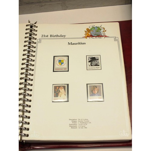 235 - FIVE STAMP ALBUMS INCLUDES STANLEY GIBBONS ALBUM