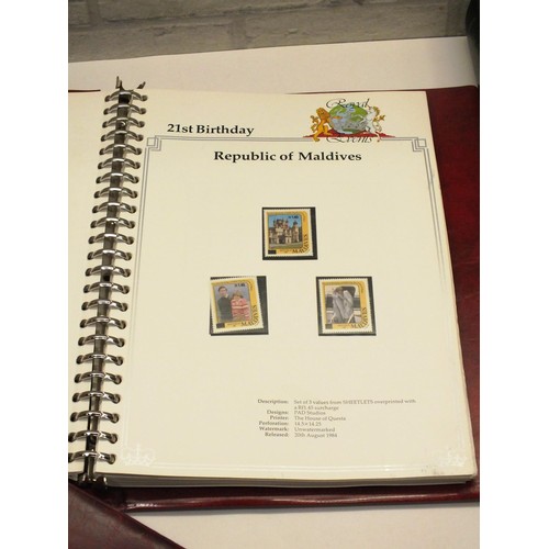 235 - FIVE STAMP ALBUMS INCLUDES STANLEY GIBBONS ALBUM