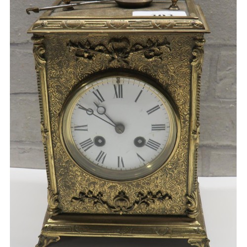 393 - LARGER SIZE FRENCH CARRIAGE CLOCK