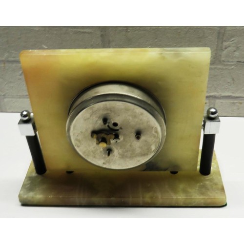 397 - ART DECO MARBLE MANTLE CLOCK