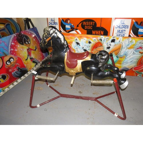 558 - VINTAGE SPRING ROCKING HORSE