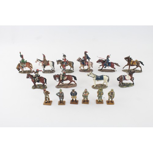 9 - 16 x Assorted DEL PRADO Military Lead Figures Inc. Napoleon, Horseback, UK, Etc