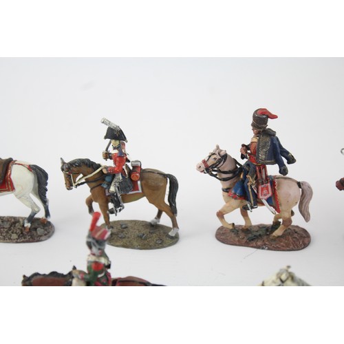 9 - 16 x Assorted DEL PRADO Military Lead Figures Inc. Napoleon, Horseback, UK, Etc