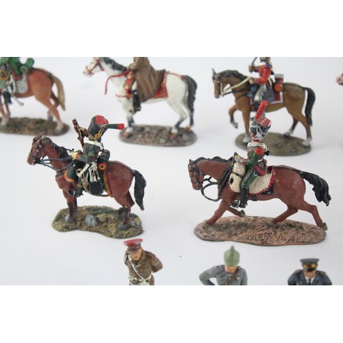 9 - 16 x Assorted DEL PRADO Military Lead Figures Inc. Napoleon, Horseback, UK, Etc