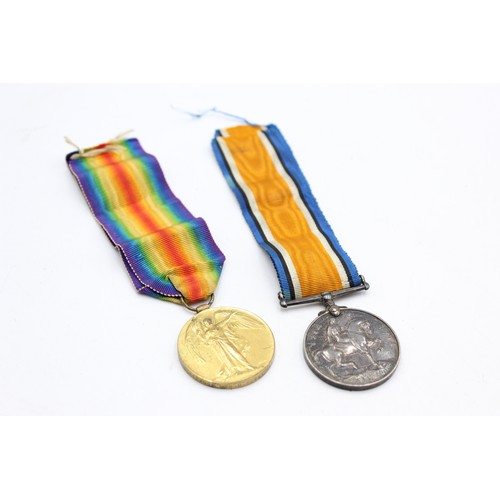 11 - WW1 Medal Pair w/ Original Ribbons To T4-172845 DVR D.Rowntree A.S.C