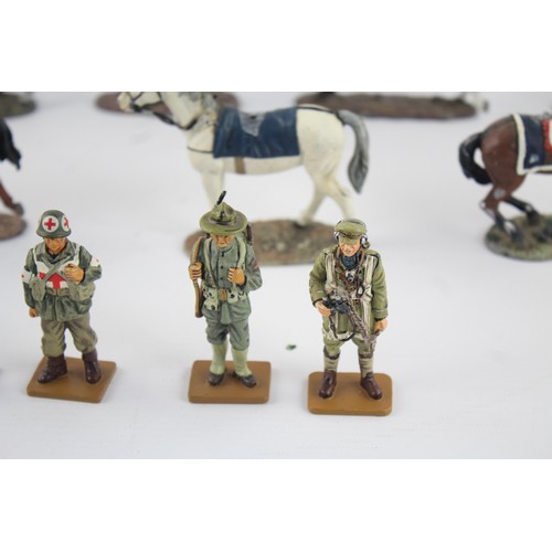 9 - 16 x Assorted DEL PRADO Military Lead Figures Inc. Napoleon, Horseback, UK, Etc