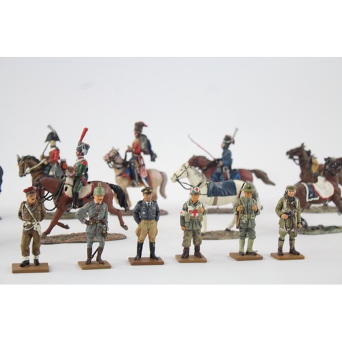 9 - 16 x Assorted DEL PRADO Military Lead Figures Inc. Napoleon, Horseback, UK, Etc