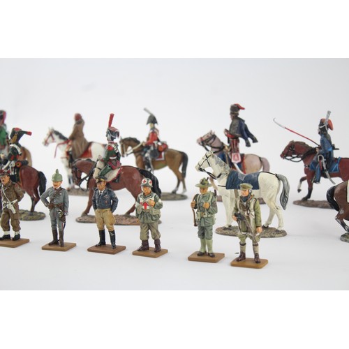 9 - 16 x Assorted DEL PRADO Military Lead Figures Inc. Napoleon, Horseback, UK, Etc