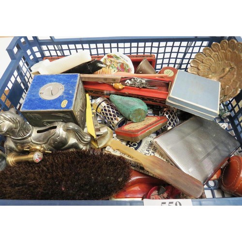 161 - TRAY OF COLLECTABLES INCLUDING COKE BOTTLES