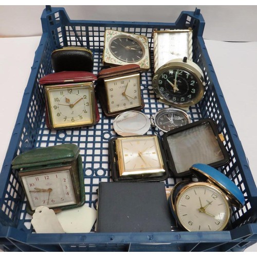 164 - COLLECTION OF VINTAGE TRAVEL CLOCKS