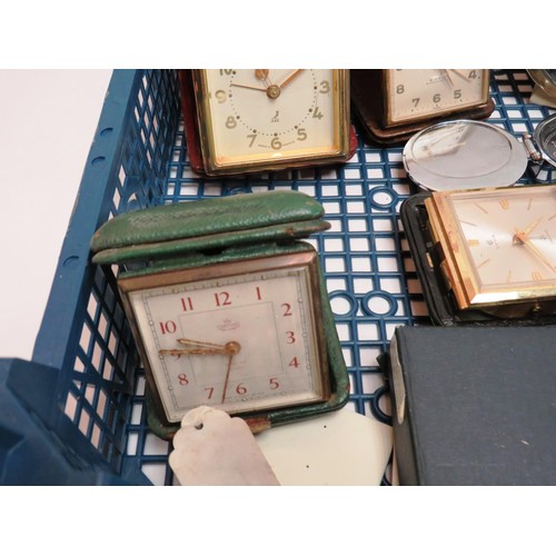 164 - COLLECTION OF VINTAGE TRAVEL CLOCKS