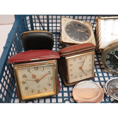 164 - COLLECTION OF VINTAGE TRAVEL CLOCKS