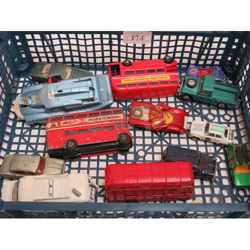 174 - PLAY WORN DINKY AND CORGI DIECAST