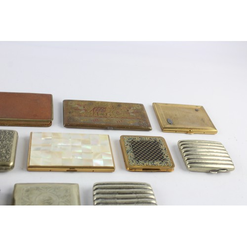 50 - 12 x Antique / Vintage TOBACCIANA Cigarette Cases Inc Silver Plate, Ladies Etc