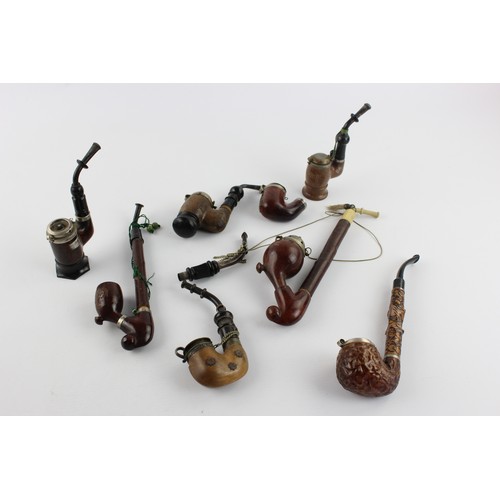 54 - 8 x Assorted Vintage TYROLEAN Estate SMOKING PIPES