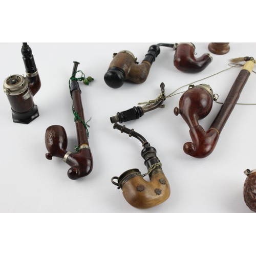 54 - 8 x Assorted Vintage TYROLEAN Estate SMOKING PIPES