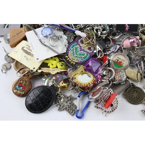 78 - 200+ Assorted KEY RINGS Inc Vintage, Advertising, Charities, Souvenir Etc