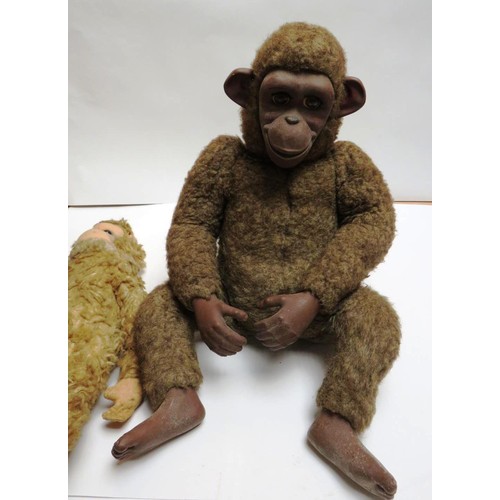 195 - THREE ANTIQUE/VINTAGE MONKEY TEDDIES INCLUDES MOHAIR