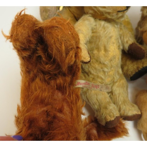 196 - FIVE ANTIQUE/VINTAGE TEDDIES INCLUDES STRAW AND MOHAIR