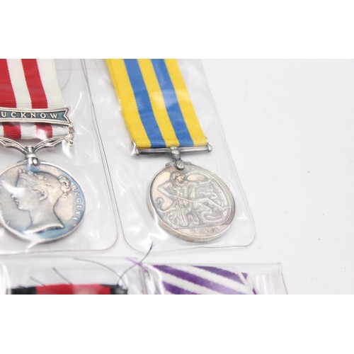 83 - 10 x Assorted Replica MILITARY Medals Inc D.F.C, D.S.C, Crimea Etc