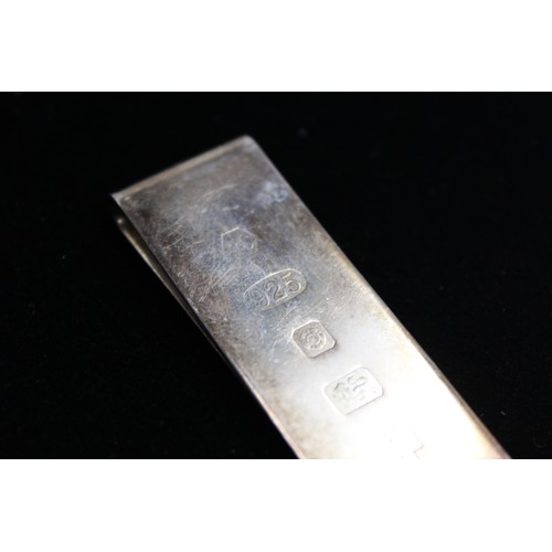 93 - Hallmarked .925 STERLING SILVER Gents Money Clip w/ Large Hallmarks (14g)