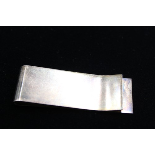 93 - Hallmarked .925 STERLING SILVER Gents Money Clip w/ Large Hallmarks (14g)