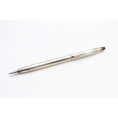 98 - Vintage CROSS Silver Plated Ballpoint / Biro & Propelling Pencil Set WRITING