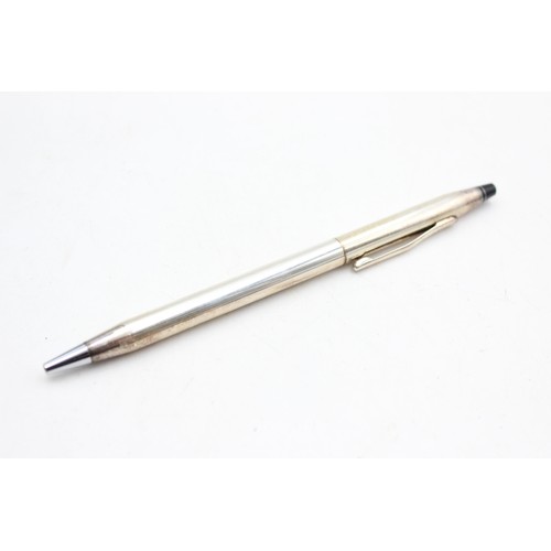 98 - Vintage CROSS Silver Plated Ballpoint / Biro & Propelling Pencil Set WRITING