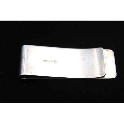 109 - Hallmarked .925 STERLING SILVER Gents Money Clip with Personal Engraving (17g)