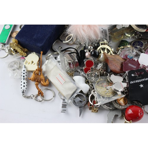 129 - 200+ Assorted KEY RINGS Inc Vintage, Advertising, Charities, Souvenir Etc