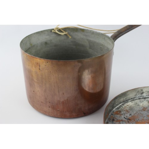 137 - Two Antique Copper Pans