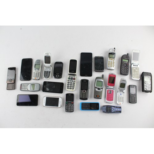 141 - 25 x Assorted MOBILE PHONES Inc Vintage, Smart Phone, Touch Screen, Camera Etc