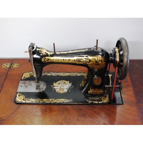 335 - INDUSTRIAL SINGER SEWING MACHINE WITH STAND