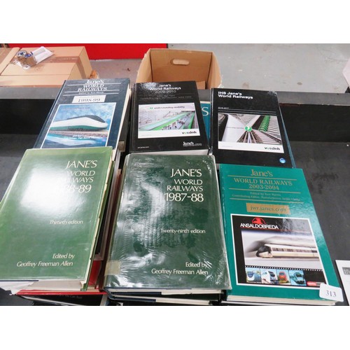 313 - LARGE QUANTITY OF JANES WORLD RAILWAY BOOKS