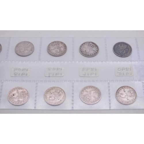 354 - 14X THREEPENCE COINS FROM 1890-1922