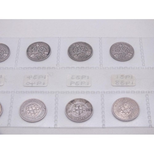 356 - 12X THREEPENCE COINS FROM 1931-1941