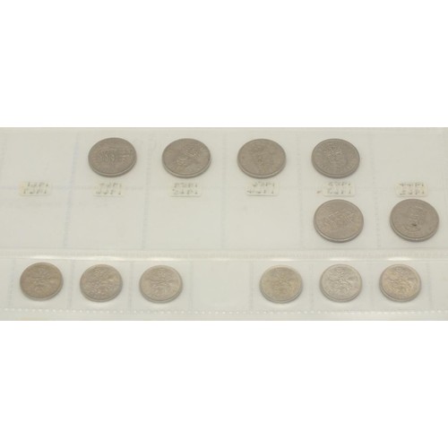 378 - SHEET OF PRE DECIMAL GB COINAGE