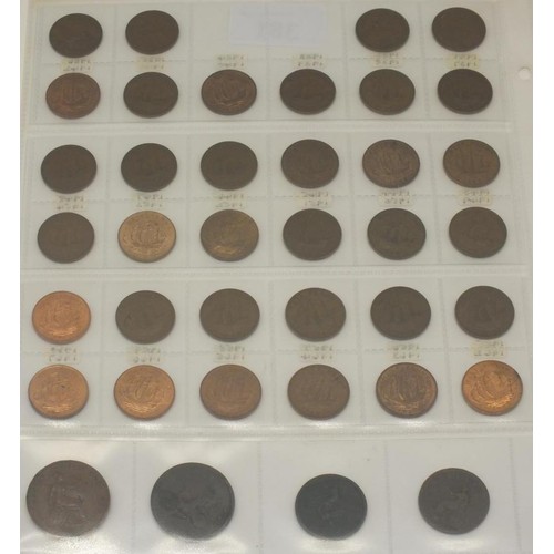 381 - SHEET OF PRE DECIMAL GB COINAGE