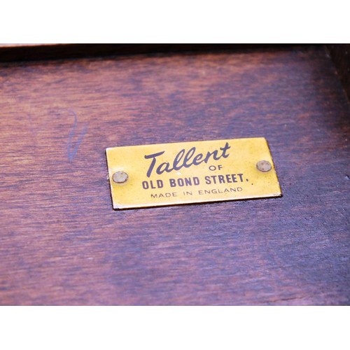 271 - ANTIQUE TALLENT OF OLD BOND STREET OAK MUSICAL TRINKET BOX IN THE STYLE OF A COFFER