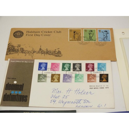 438 - ASSORTMENT OF FIRST DAY COVERS & STAMPS