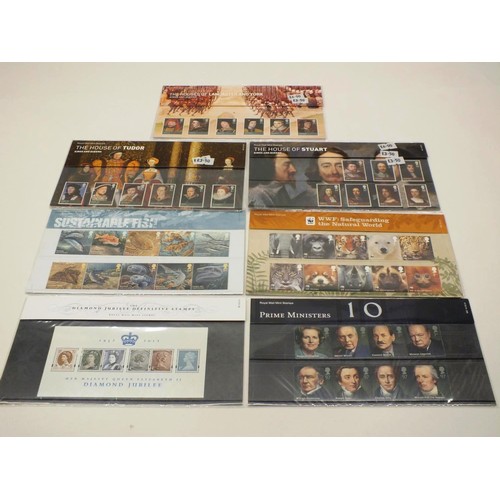 444 - ASSORTMENT OF ROYAL MAIL MINT STAMP PACKS WITH FACE VALUE OF £43.22