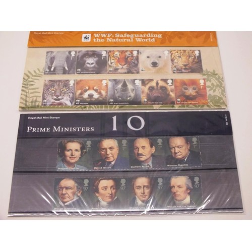 444 - ASSORTMENT OF ROYAL MAIL MINT STAMP PACKS WITH FACE VALUE OF £43.22