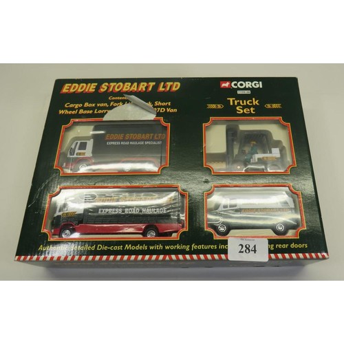 284 - CORGI EDDIE STOBART TRUCK SET- BOXED