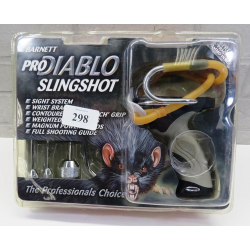 298 - PRO DIABLO SLINGSHOT WITH SLINGSHOT AMMO