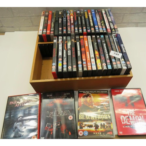 549 - COLLECTION OF HORROR DVDS